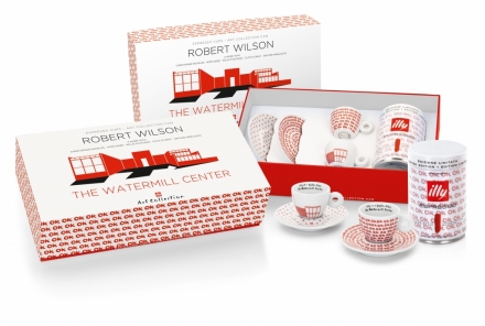 Watermill Center 2 x Espresso Cup Gift Set (inc. 250g ground coffee)